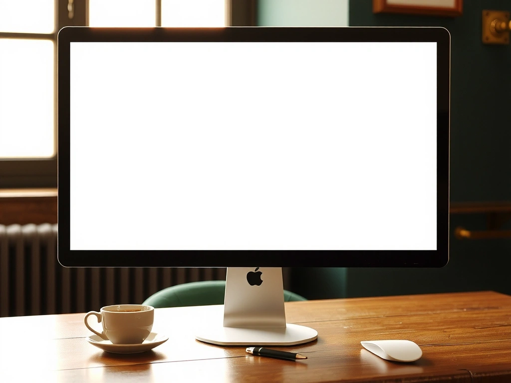 Desktop workspace illustration